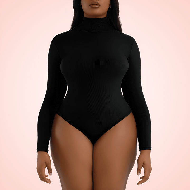 Women Long Sleeve Turtleneck Bodysuit Shapewear