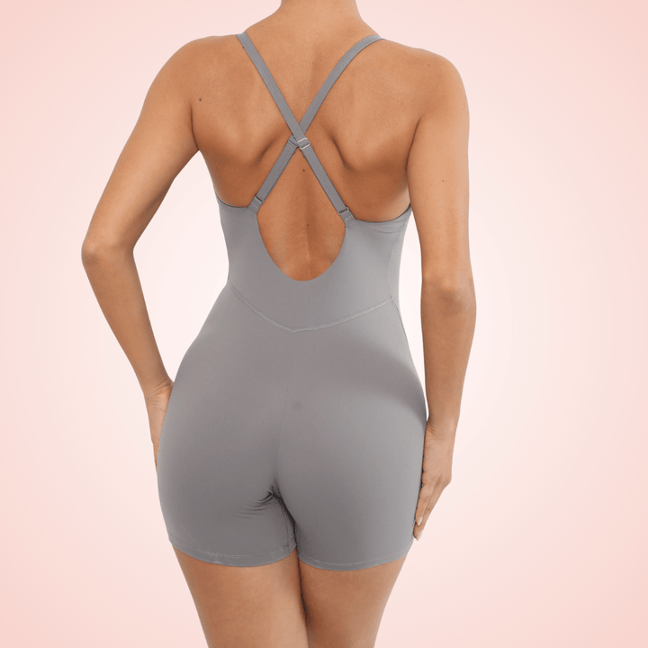 Women Low Back Fitness Shaping Jumpsuit
