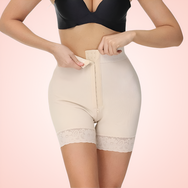 Women Waist Trainer Shorts with Hooks And Zipper